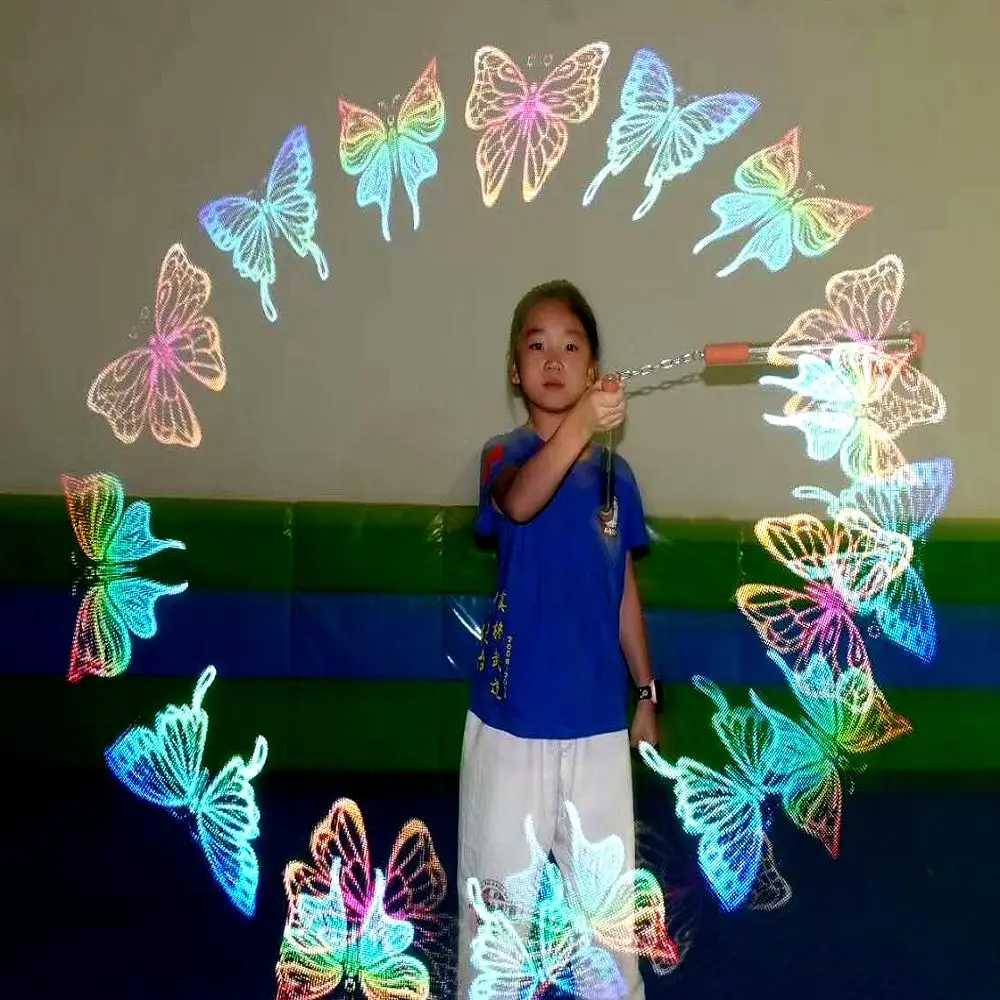 LED pixel POI nunchakus 80 пикселей 2 палочки линзы 33 см Клубная палочка супер яркости