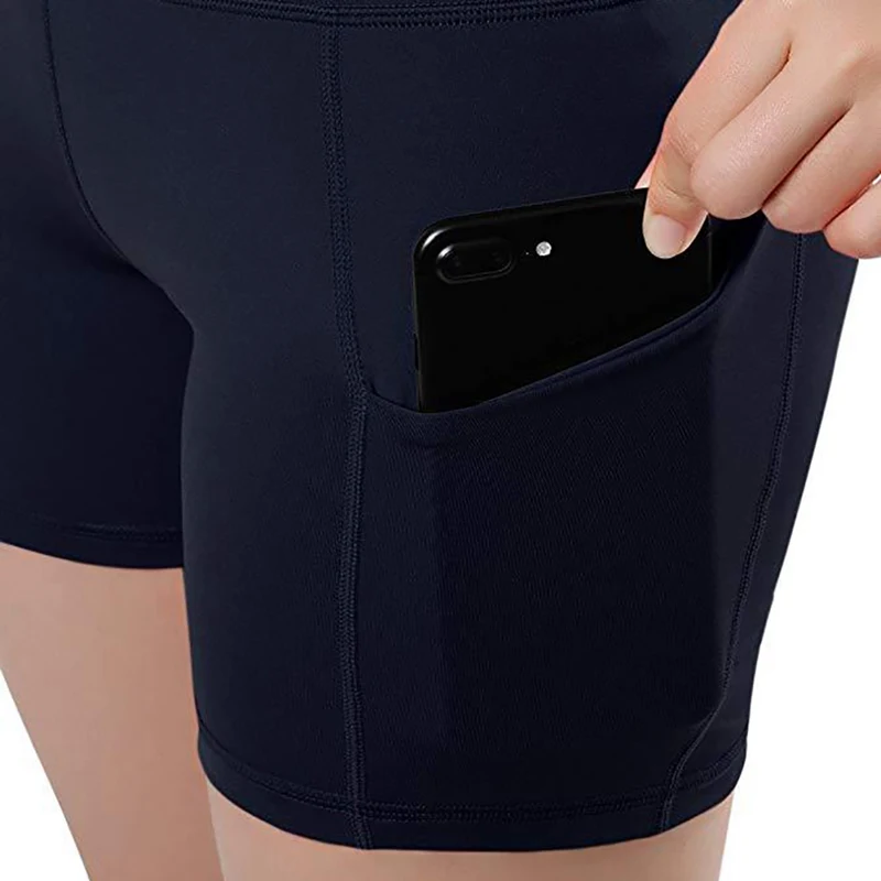 Женские шорты для йоги с высокой талией пуш ап обтягивающие спортивные колготки