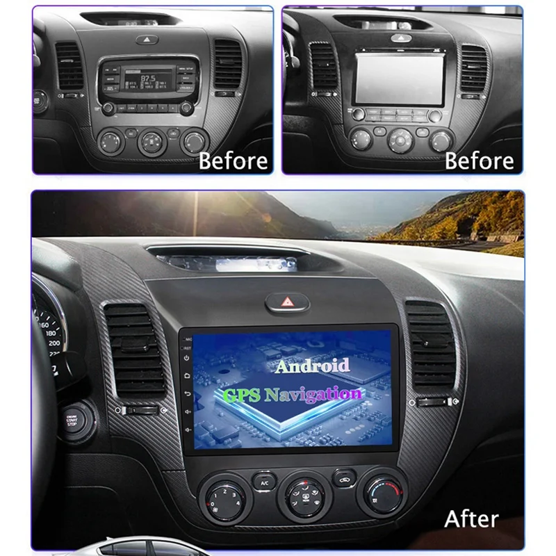 

9 Inch 2 Din Android 10.0 Car MP5 Player Stereo Radio 2+16GB Wifi Bluetooth GPS Navigation for Kia K3 2013-2015