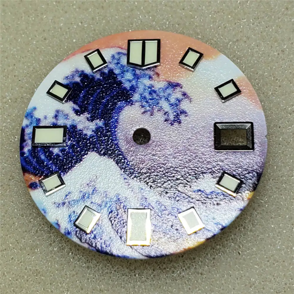 Полностью светящийся циферблат для часов NH35 сменный серфинга 28 5 мм запасная