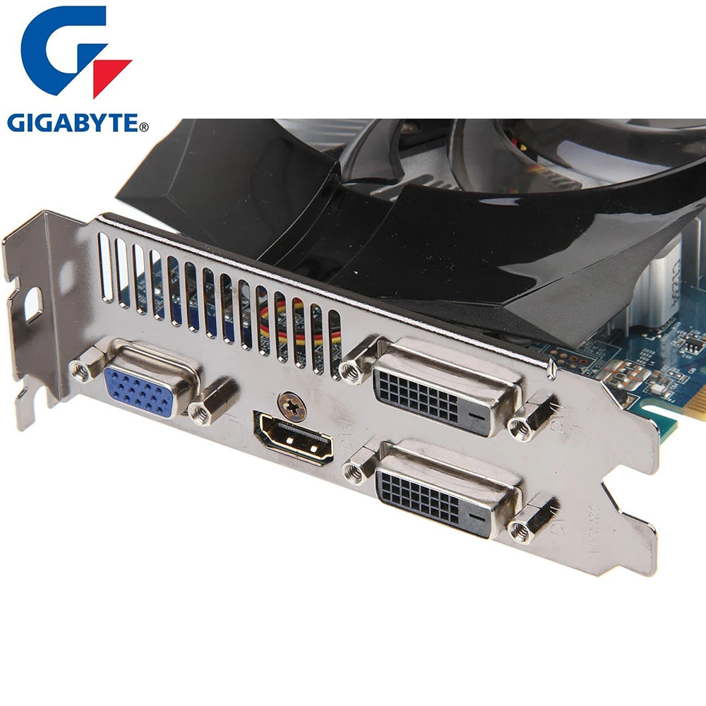 Видеокарты GIGABYTE GTX 650Ti 1 ГБ 128 бит GDDR5 видеокарта для nVIDIA Geforce GTX650Ti 1 Гб Hdmi Dvi VGA карты GV-N65TOC-1GI