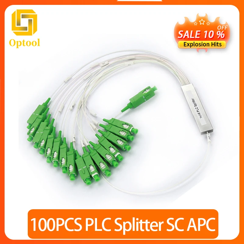 100 шт./лот SC APC 1X16 PLC сплиттер Оптический FTTH Волоконно оптический FBT оптическая
