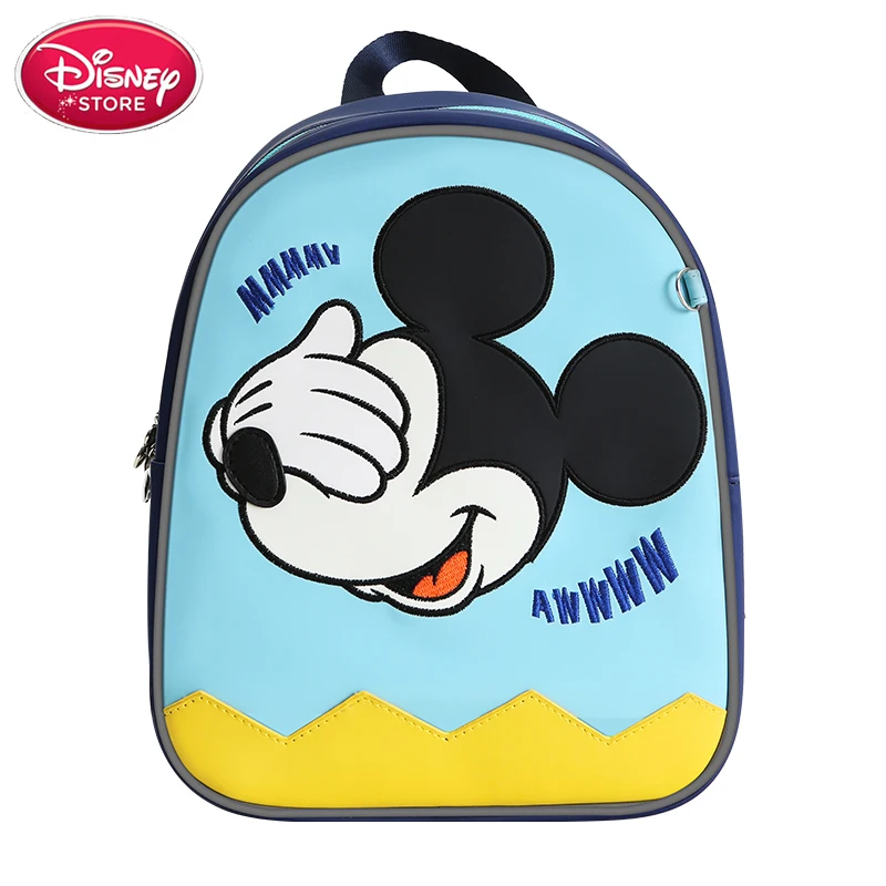 Оригинальная сумка disney для мамы, детская коляска, рюкзак с Минни Микки Маус, дорожная сумка для ухода за ребенком, мягкий подгузник, сумки - Цвет: blue