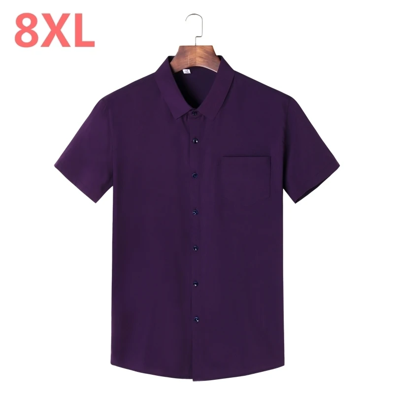 Новинка 2020 мужская рубашка 8XL 6XL 5XL новая брендовая роскошная классическая с