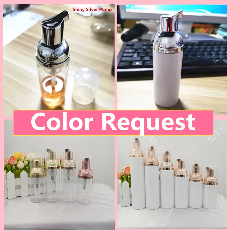 colorrequest Быстрая 100ps 60 мл пластиковый пенообразователь бутылка насос Белый дозатор жидкого мыла Лучший дешевый диспенсер для пены с золотым пенообразователем - Цвет: colorrequest