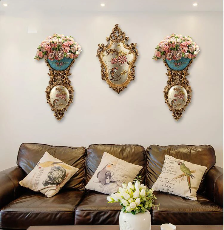 

EUROPE LUXURY DIAMOND FLORAL ANGEL WALL HANGING RESIN VASE CRAFTS DECORATION HOME WALL FLOWER POT MURAL RESTAURANT WALL ORNAMENT