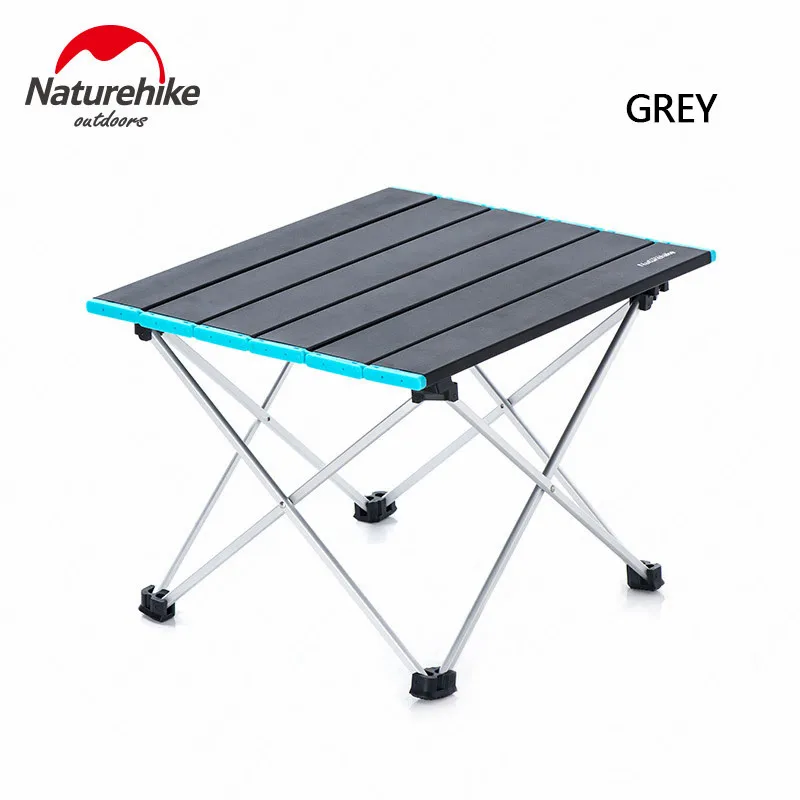 Grey Naturehike складной походный стол 0,95 кг легкий портативный алюминиевый сплав поддержка открытый стол для пикника барбекю Кемпинг путешествия - Цвет: Grey