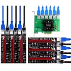 Плата расширения PCI-E 4X к USB 3,0, 6 портов, 20 Гбитс + 6 наборов удлинительных кабелей для видеокарты FU4046U ASM1812, основное управление