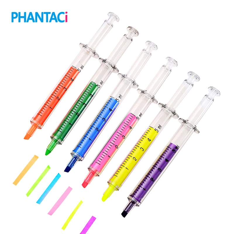 

6 pcs/lot Liquid Novelty Syringe Ballpoint Pen Stationery Cute Syringe Ballpoint Pens Office Supplies Child Gift