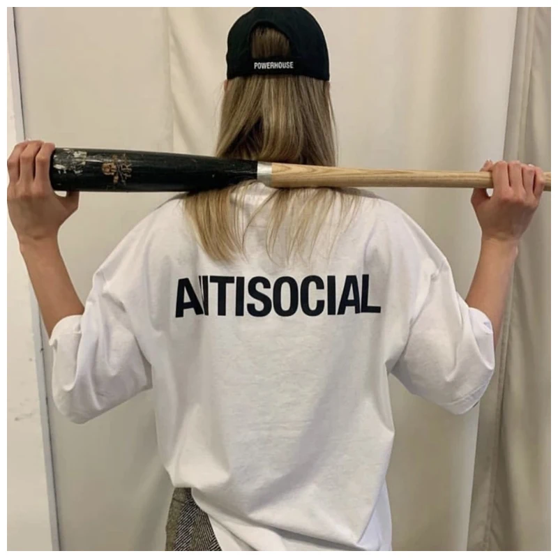 

vetements 2020 spring new no photo letter printing punk style loose 100% cotton short-sleeved T-shirt for men and women