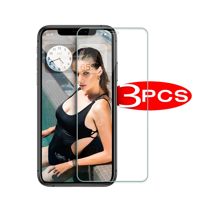 

3Pcs on Protective Glass for iPhone 6 6S 7 8 Plus X XR XS Max Screen Protector film For iPhone 11 12 Pro Max mini Tempered Glass