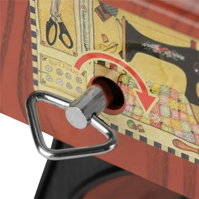 New Mini Vintage Retro Sewing Machine Shape Music Box Style Mechanical Birthday Christmas Gifts Table Home Decor dropshipping | Дом и сад