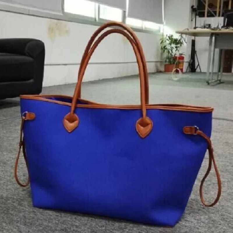 royal blue Леопардовая полосатая женская сумка, коровья кожа, холщовая Повседневная сумка, женская сумка с двумя струнами,, DOM1068 - Цвет: royal blue