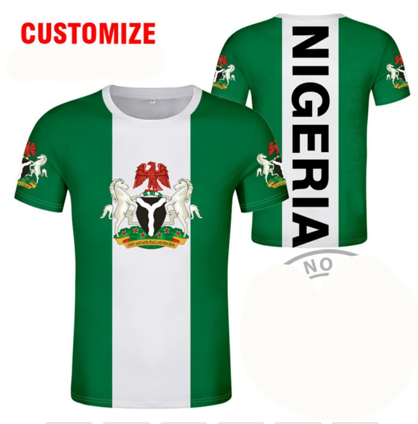 

NIGERIA t shirt diy free custom made name number nga t-shirt nation flag ng federal republic nigerian college text photo clothes