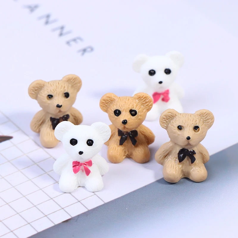 

5 шт. Кукольный Миниатюрный мультяшный медведь, игрушки, модель, реквизит, украшение, ролевые игры, детские игрушки, подарки