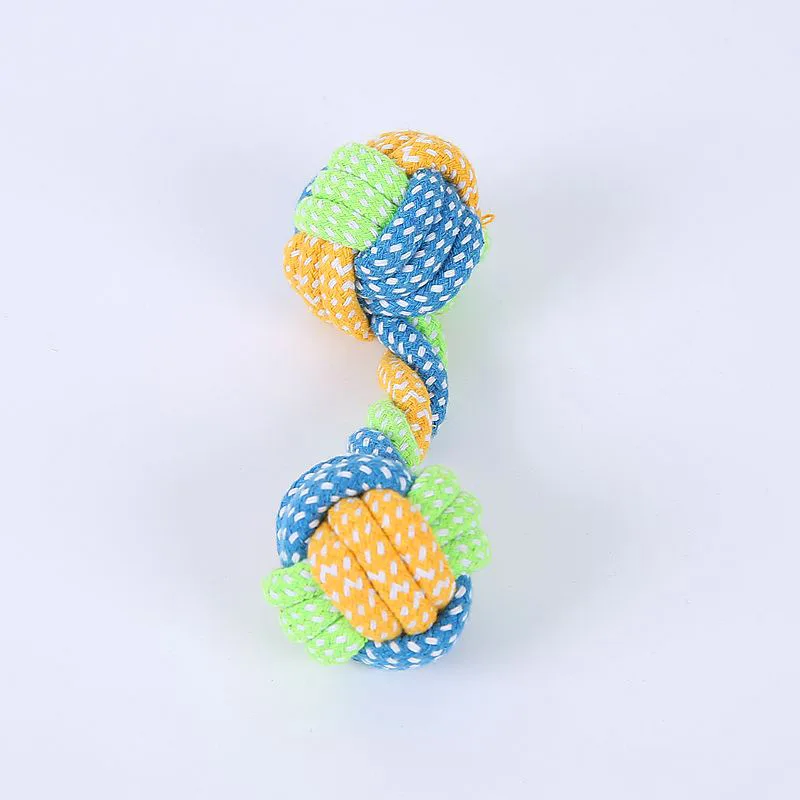 

Green Cotton Rope Dog Toys Molar Bite-Resistant Ball Pet Dog Toys Corn Cob Bite Rope Balls Puppies Clean Teeth Supplies