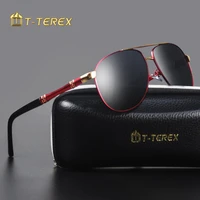 t terex polarized sunglasses men uv400 anti glare lens metal frame vintage driving sun glasses for fishing