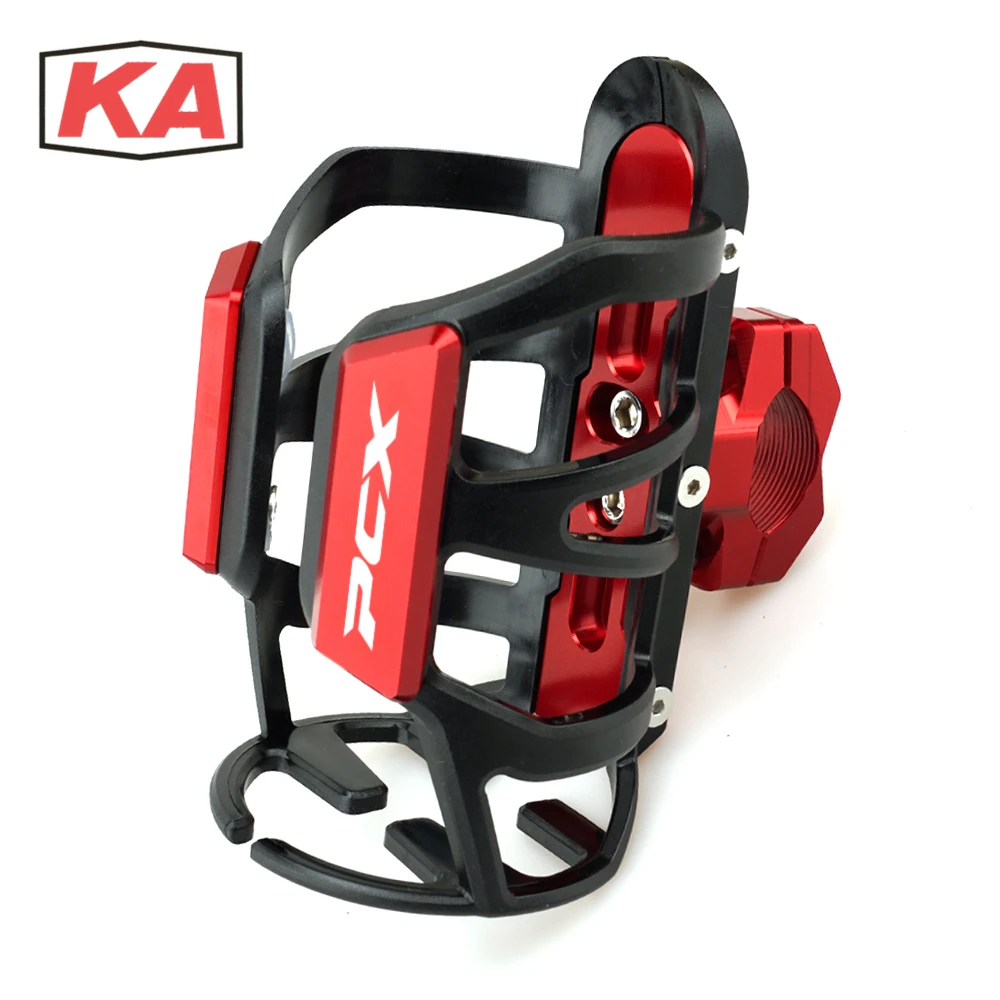 

7 Colors For HONDA PCX150 PCX125 PCX 125 150 Aluminum Alloy Motorcycle Beverage Water Bottle Cage Drink Cup Holder Mount Red