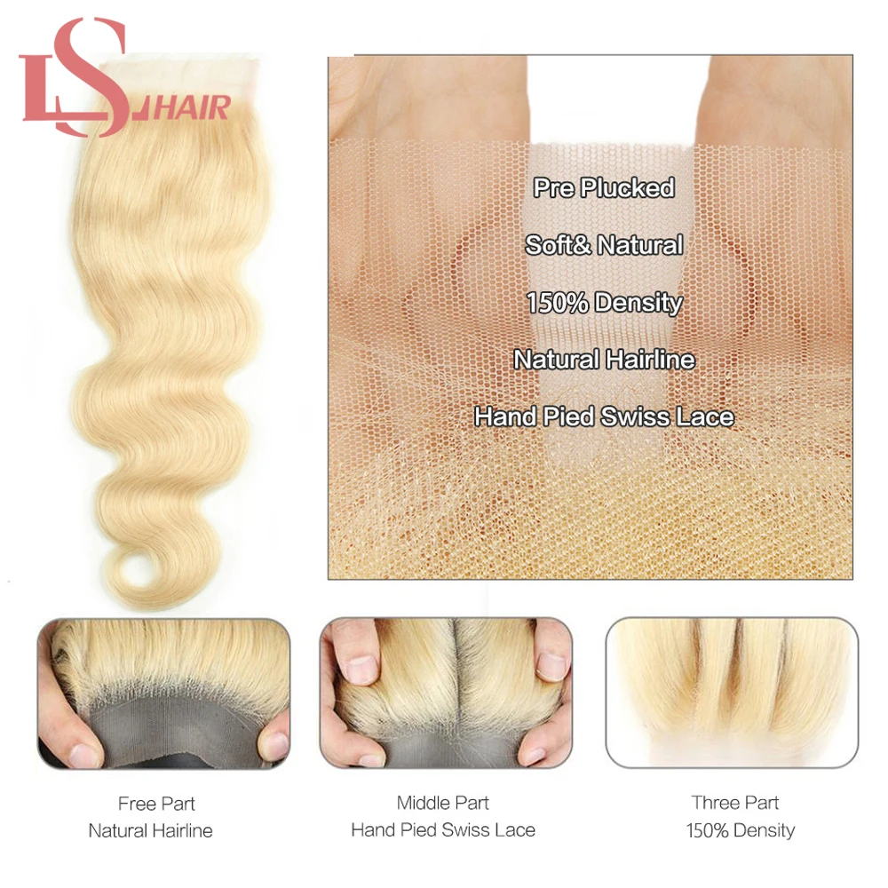 LS волосы бразильские волнистые на шнуровке с детскими волосами ручная работа 613