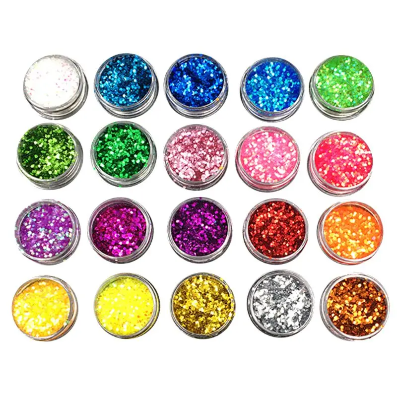 

20 Pcs/set Crystal Epoxy Handmade Filling Materials DIY Jewelry Glitter Mixed Coarse Powder Nail Art Making Filler 97QF