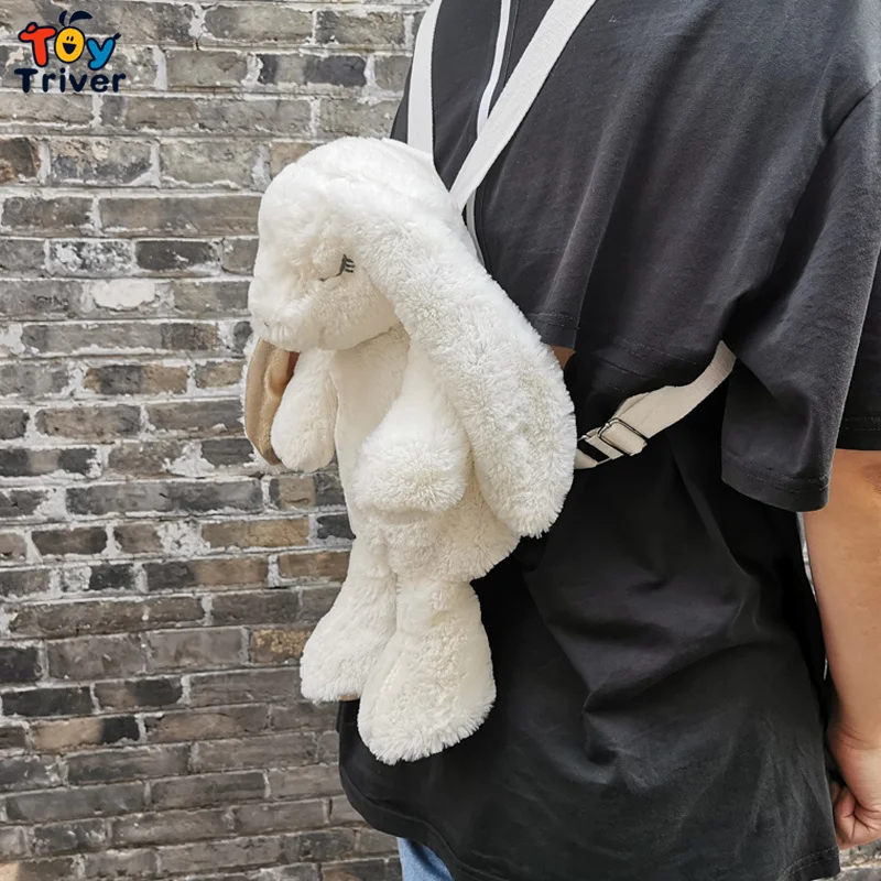 Белый Кролик Рюкзак Японский Kawaii Кролик школьная сумка плюшевая игрушка Дети Девочка Девушка День рождения Рождественский подарок