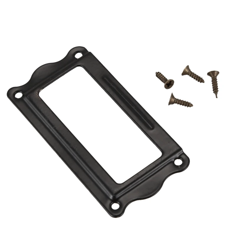 

20Pcs Drawer Cupboard Filing Cabinet Office Label Card Frame Holder - 10Pcs Silver & 10Pcs Black