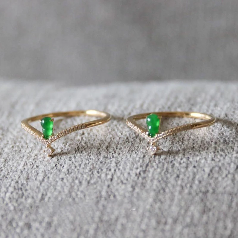 Оригинальный дизайн натуральная яшма тыква корона открытое регулируемое кольцо