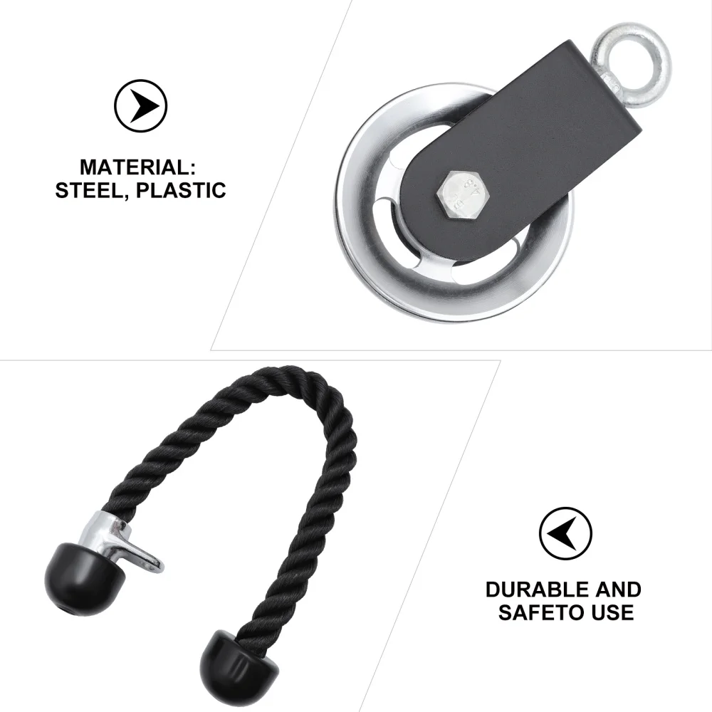 

1 set of Tricep Rope Down Rope Cable Machine Attachment Tricep Pulley Tool
