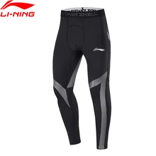 Li-Ning, мужские тренировочные леггинсы, базовый слой, обтягивающие, 83% полиэстер, 17% спандекс, удобная подкладка, спортивные штаны, AULP065 MKY540