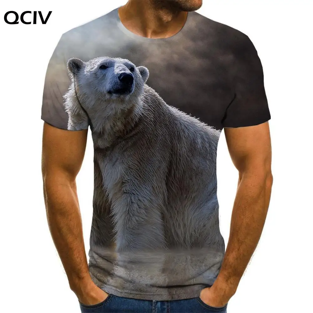 

3d Tshirt Bear T shirt Men Animal Anime Clothes Moon Tshirts Casual Cloud Shirt Print Mens Clothing T shirts Printed Style Tops