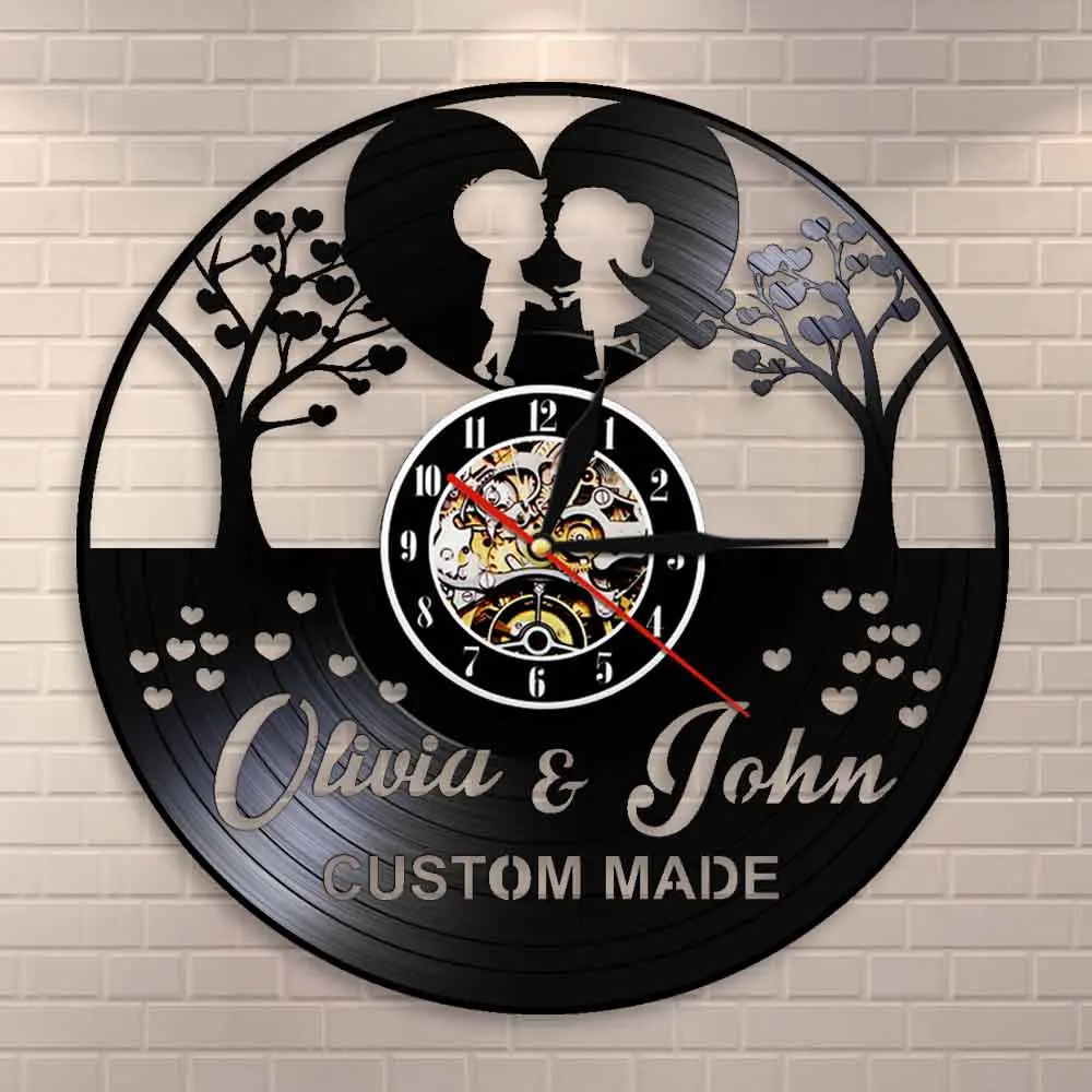 Настенные часы с изображением дерева любви под заказ|Настенные часы| |