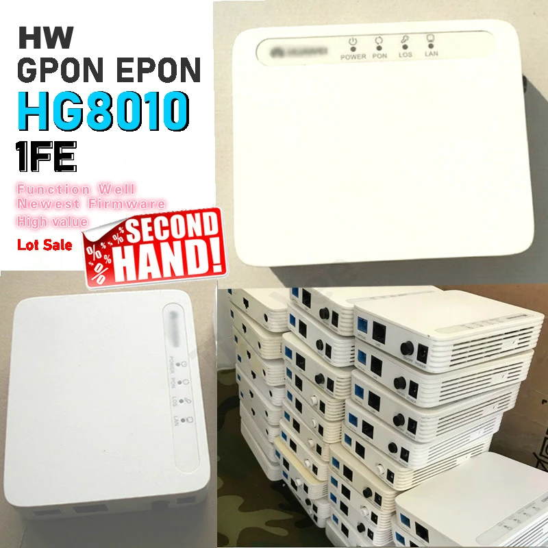 8/10/25 шт. высокоценный HW HG8010 8110 1FE GPON EPON терминал ONU Huawei ont FTTH fiberhome Подержанный модем