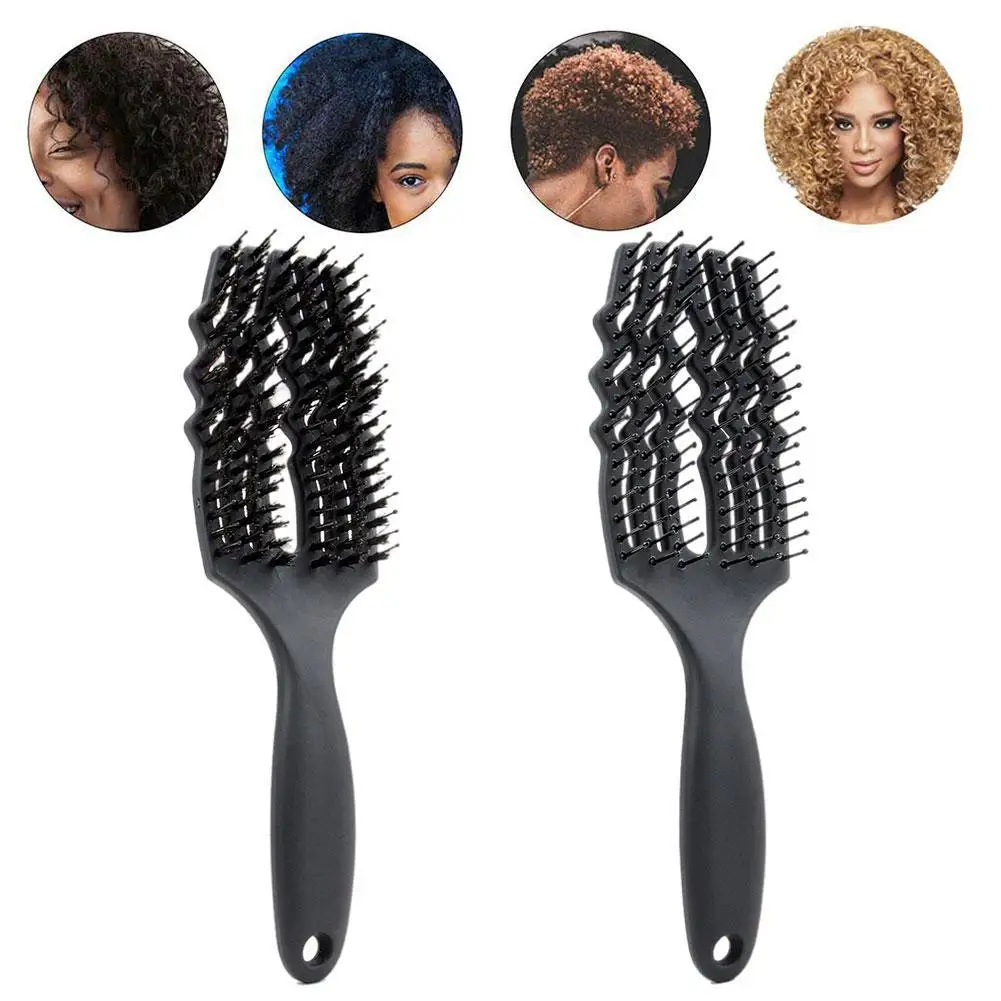 

Comfortable Hair Brush Faster Blow Drying Paddle Detangling Vented Thick Brush For Wet Curly Brush Dry Hair Curved Straight G8I9