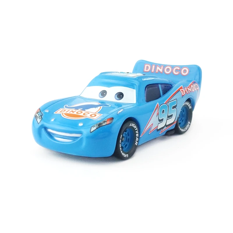 Disney Pixar тачки гонщик король цыпленок Хикс Dinoco Молния Маккуин Металлический Игрушечный Автомобиль для детей подарок 1:55 абсолютно и