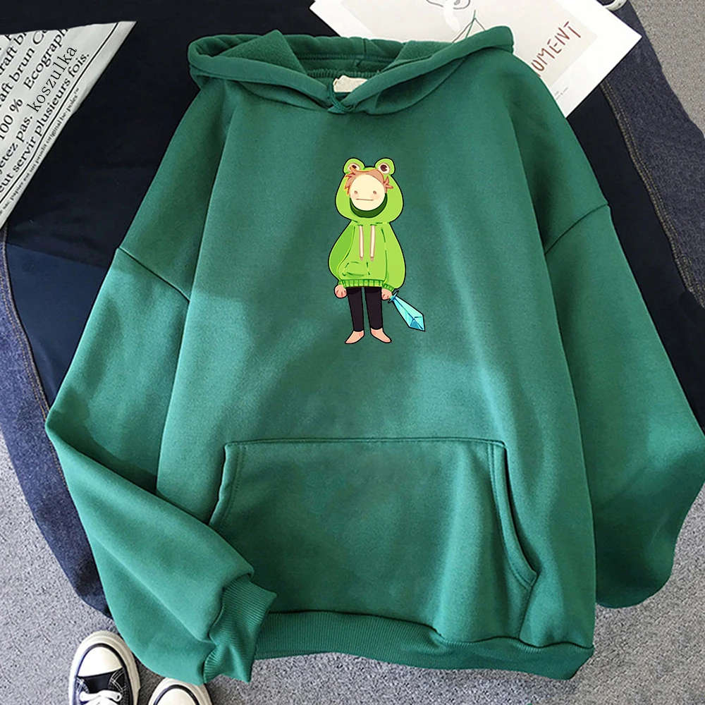 

Dream Smp Hoodie Harajuku Sweatshirts Women Dreamwastaken Froggie Clothes Unisex Long Sleeve Hoody Plus Size Fleece Hoodies