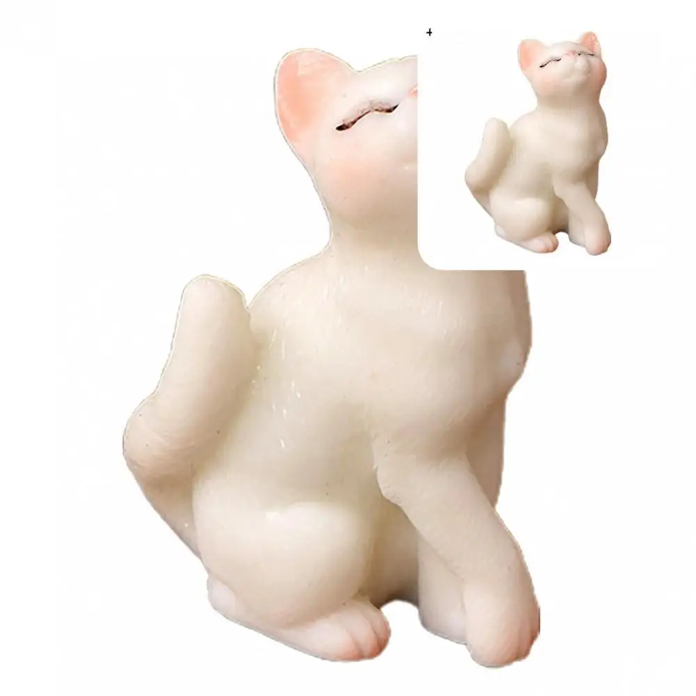 

Изысканное изготовление, пластиковая миниатюрная маленькая кошка, декоративная фотография