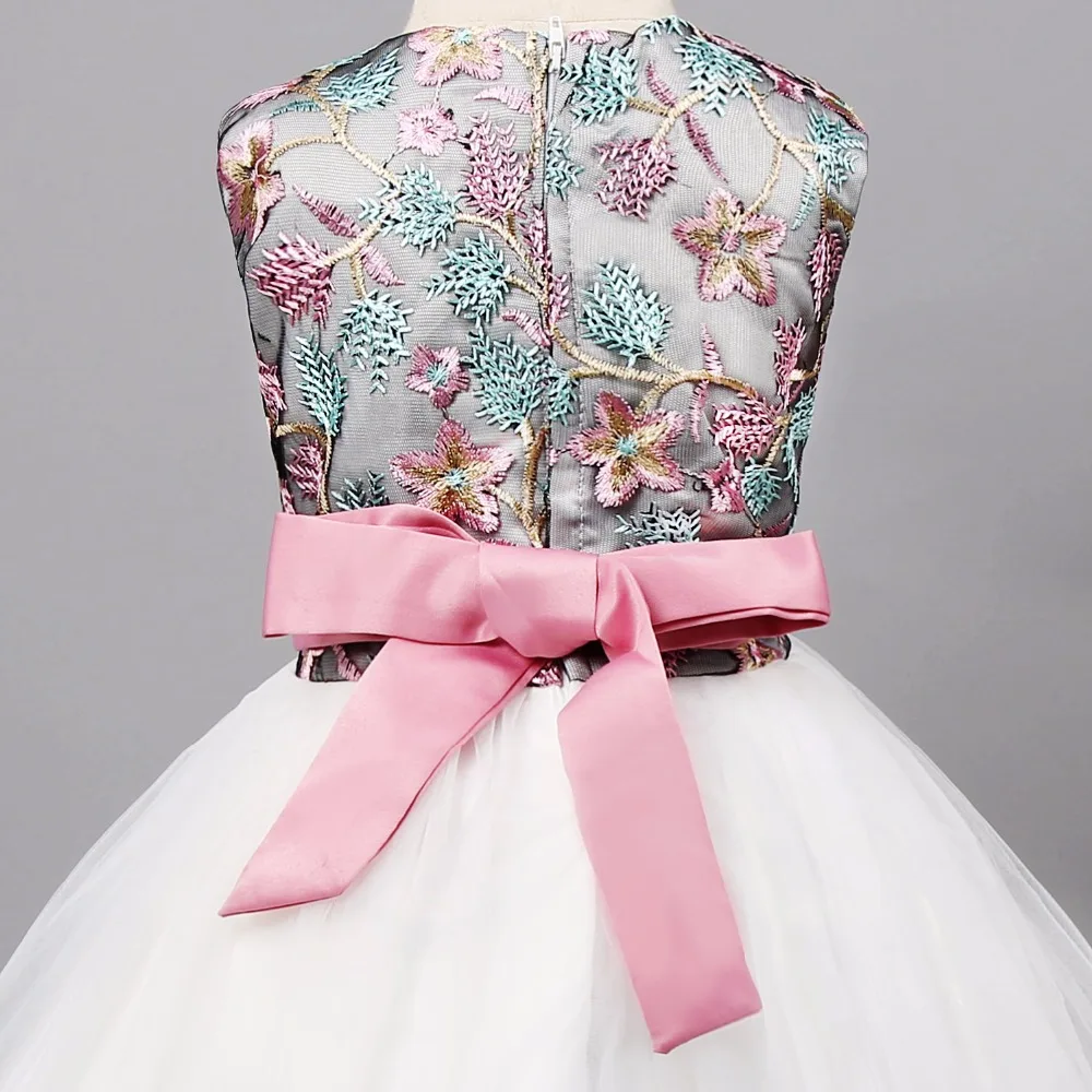 Baby Embroidered Princess Kids Dance Dress for Girl Elegant Birthday Party Children Christmas Fancy Ball Gown | Детская одежда и