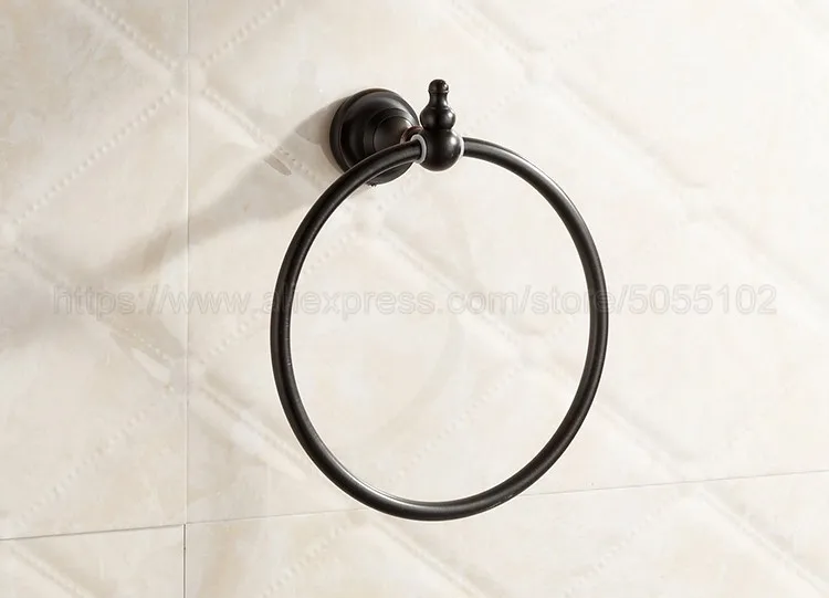 

Oil Rubbed Bronze Wall Mounted Towel Ring Bath Towel Holder Bathroom Accessories Bath Hardware zba825