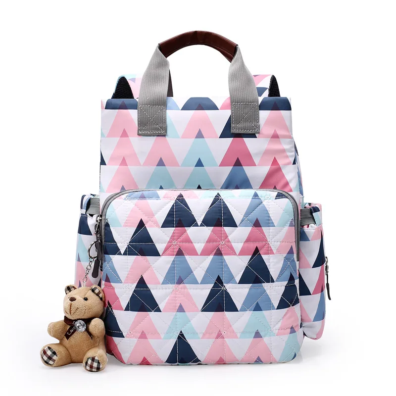 

Factory Direct Fashion Color Diaper Bag Large Capacity Women's Bag Multi-Function Mother and Baby out Backpack