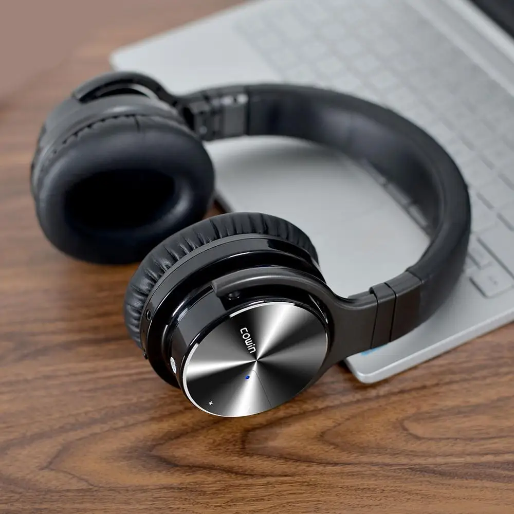 Беспроводная гарнитура с активным шумоподавлением Bluetooth наушники над ухом Стерео гарнитура с микрофоном громкой связи HIFI Бас Звук
