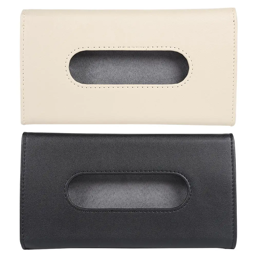 

Car Sunshade Tissue Box High Quality Leather Environmentally Friendly Leather Paper Napkin Cover Auto Interior Styling