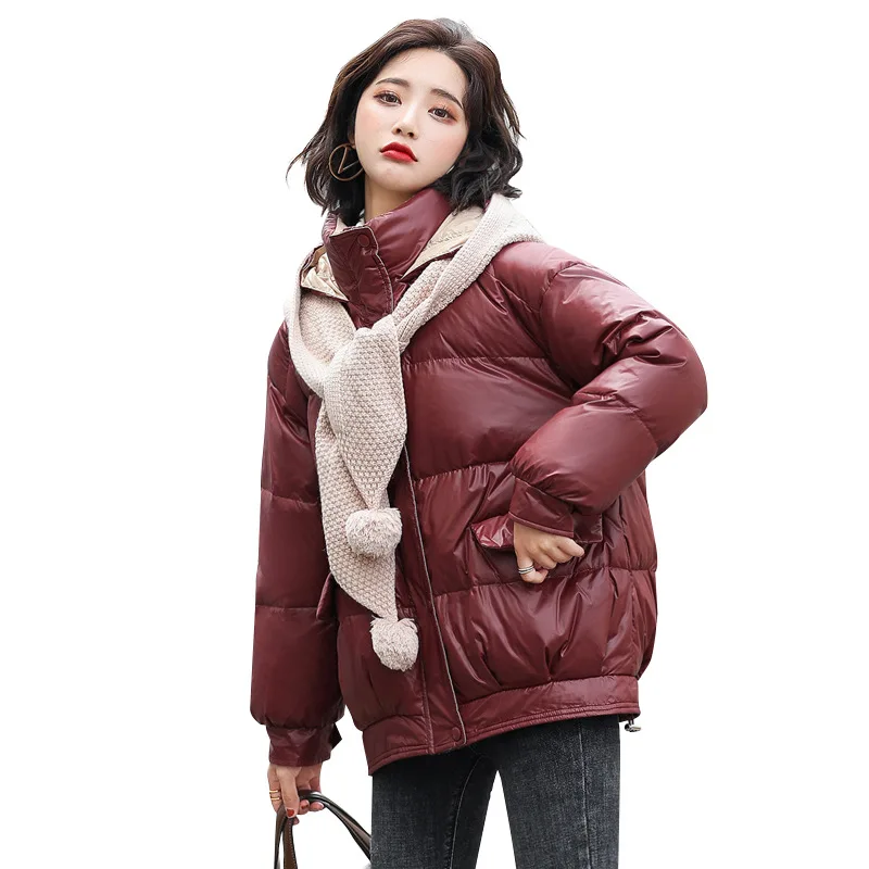 

jacket cotton-padded female han edition of new fund of 2020 winter suit coat loose brief paragraph small bread