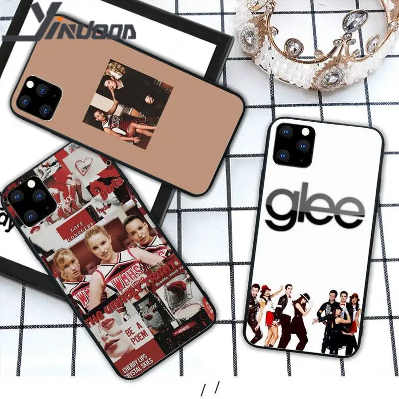 Yinuoda GLEE черный мягкий чехол для телефона iphone se 2020 6 6s 7 8 plus x xs max xr 11 12 pro funda |