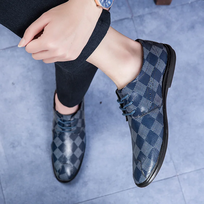 Новая мужская обувь Повседневные Роскошные оксфорды из натуральной кожи ручной