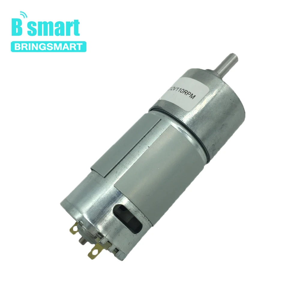 BringSmart JGB37-550 мини обратная мотор, работающего на постоянном токе 12 В в высокий крутящий момент электронный мотор-редуктор 12V Шестерни мотор