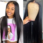 Парик с прямыми кружевными передними париками, парики из человеческих волос, T-часть, предварительно выщипанные бразильские прямые передние парики, человеческие волосы, 360 передний парик на сетке