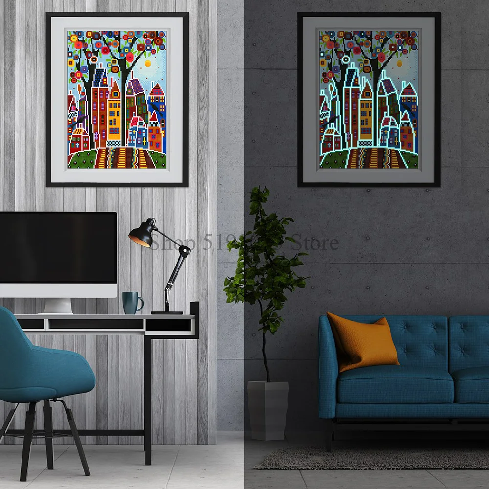 

Набор для алмазной вышивки «сделай сам», светящиеся Стразы с кристаллами в виде животных для взрослых и детей, декоративное искусство, дома...