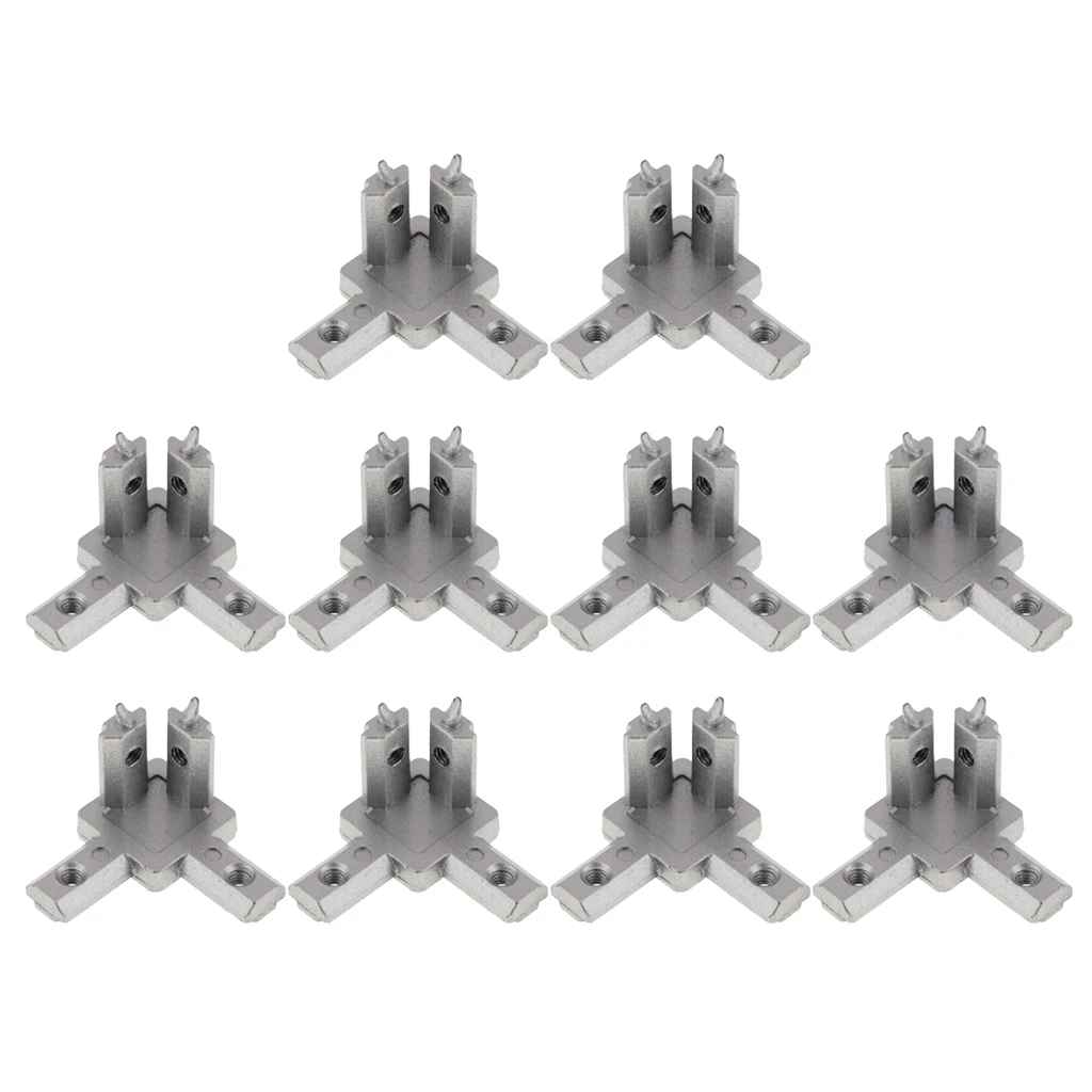 10pcs Aluminum Profile 2020 Series Extrusion 3-way Corner Joint Connector | Компьютеры и офис