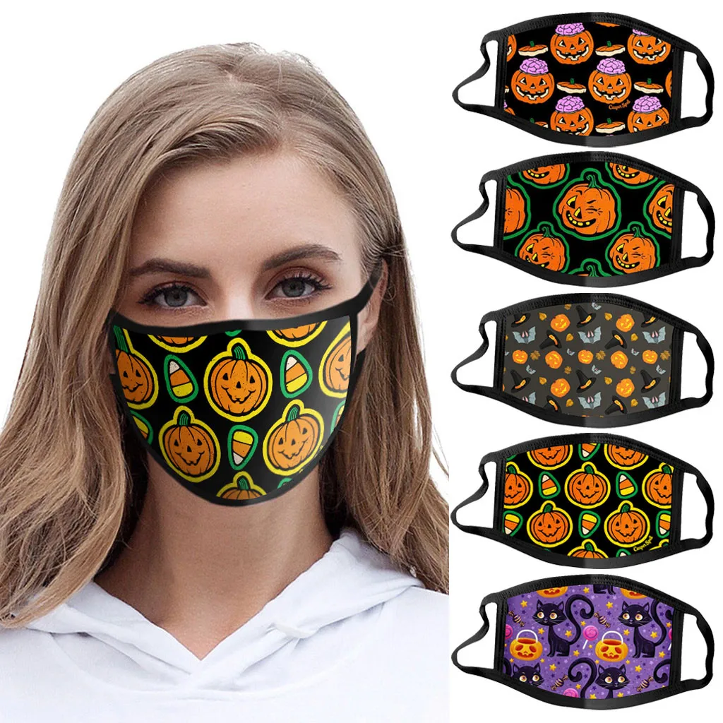 

Unisex Adult Halloween Printed Outdoor Washable Breathable Reusable Mask washable reusable facemask Dust-Proof Protective masque