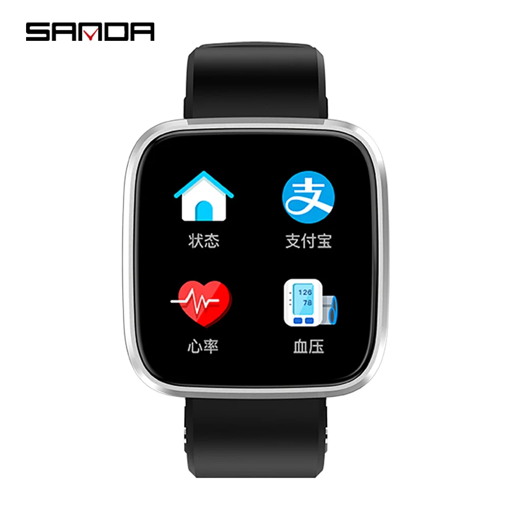 

Sanda спортивные Смарт-часы для мужчин и женщин, для занятий спортом, с экраном сердцебиения, умные часы для Ios Android Gps Relogio Inteligente Hombre